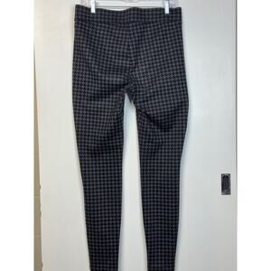 Maurices Ponte Pant Black/Gray Hounds Tooth Sz M Long Comfy,Pull On,Work,School